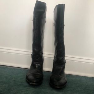 Black Leather Frye Boots